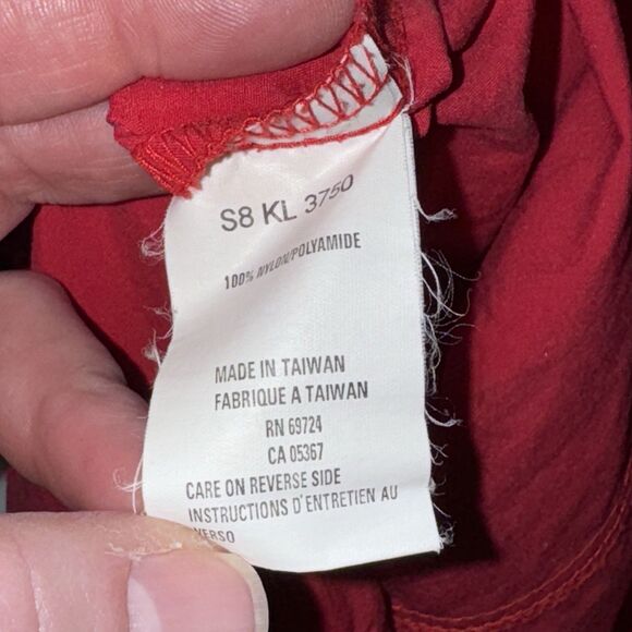 Vintage Columbia Nylon Pullover Hooded Jacket Men's Size Large Red Big Pocket - Picture 9 of 12